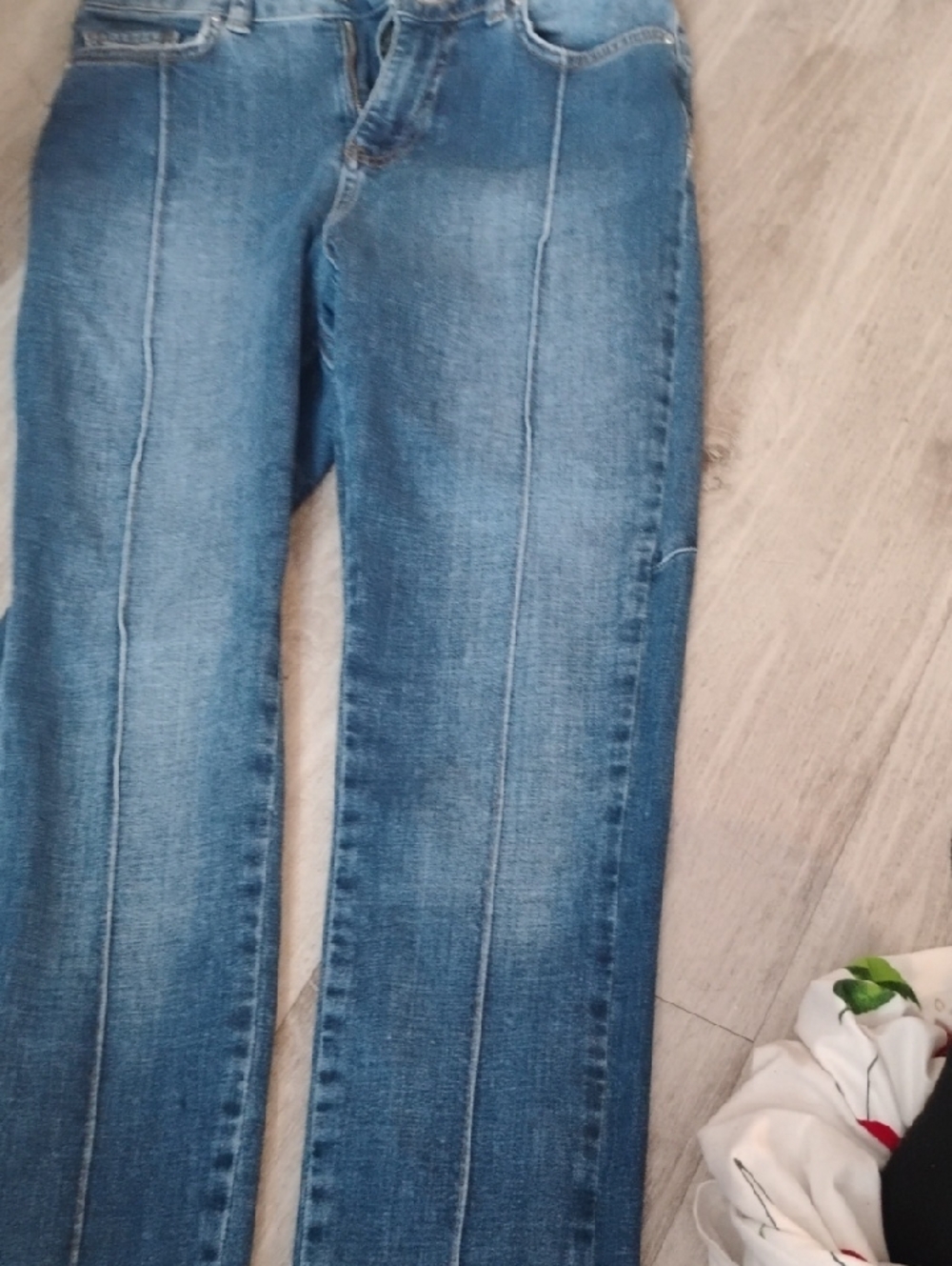 Missguided Blue Skinny Jeans with Front Seams